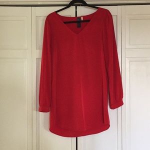 Long sleeve red dress